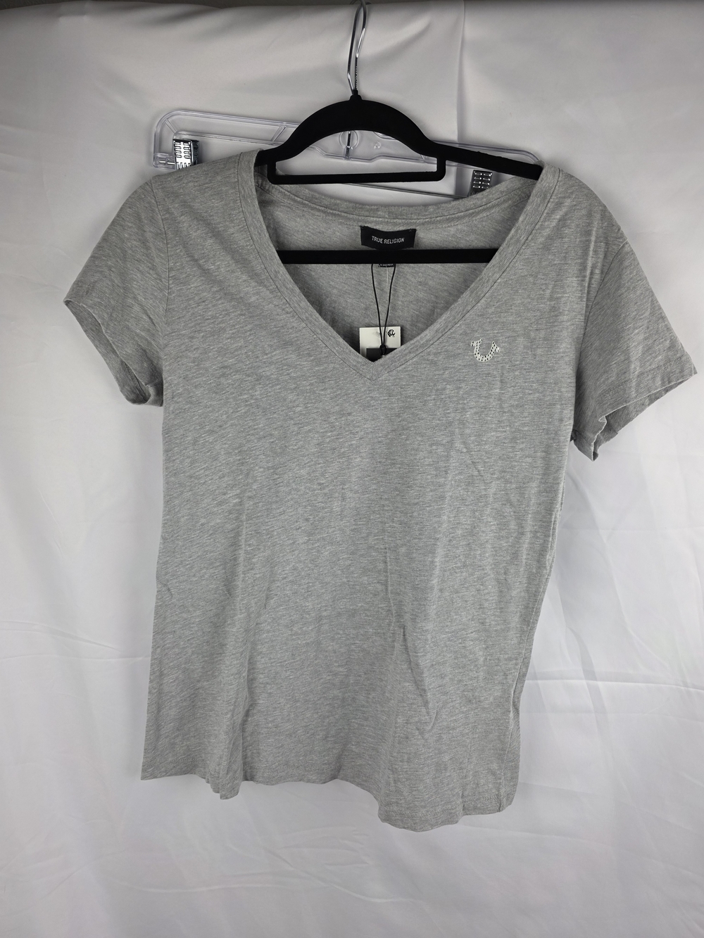 True Religion Women's Heather  V-Neck Tee